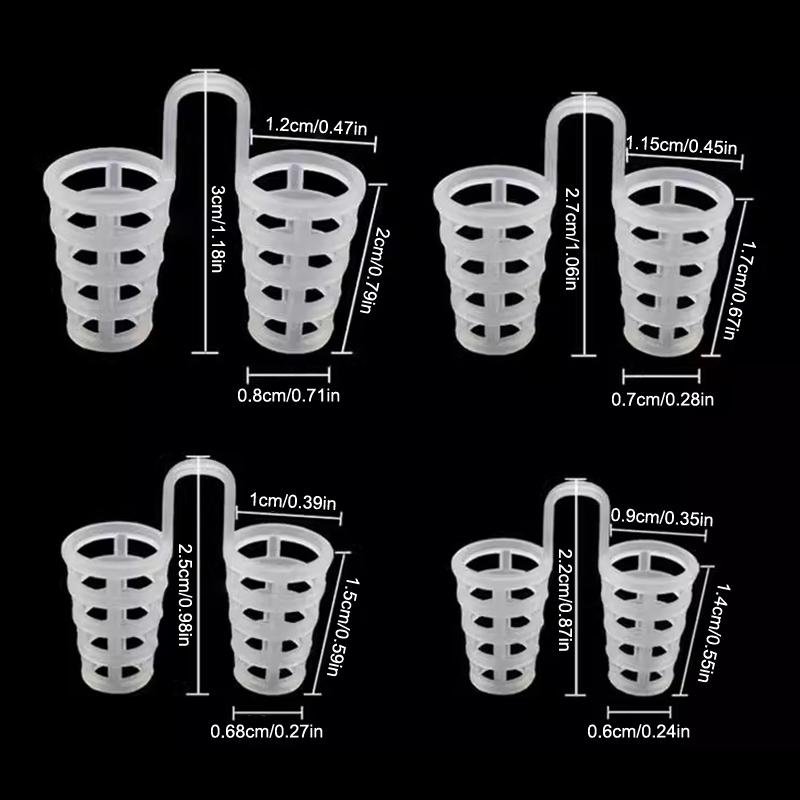 4/8 шт. силиконовые носовые расширители против храпа помощь при апноэ зажим для носа от храпа носовые дыхательные аппараты устройства