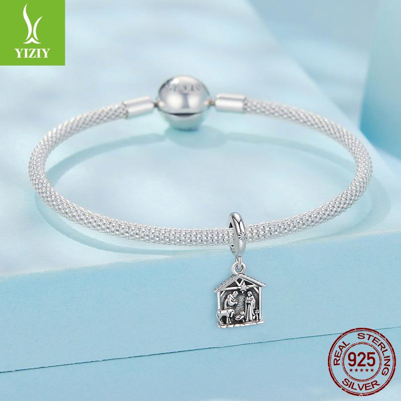 S925 Sterling Silver Birth Day Pendant Jewelry Accessories Personalized Retro Bracelet Beads