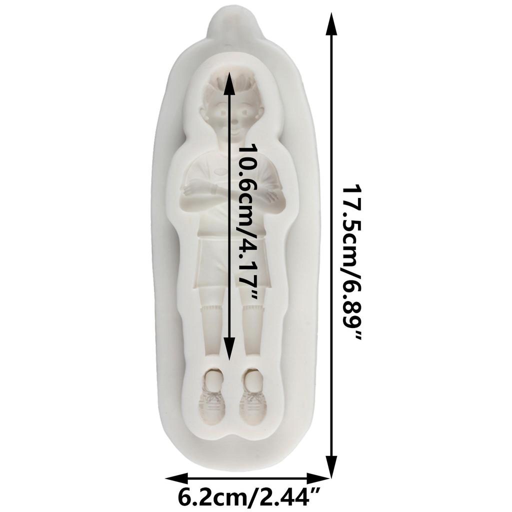 Силиконовые формы для футболиста Футболист Футбольные бутсы Форма для мастики Инструменты для украшения торта Топпер для кекса Конфета Шоколад Форма для гампасты
