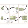 Автомобильный 12 36 48 SMD 5050 светодиодный потолочный светильник для автомобиля, внутренняя лампа для чтения, лампа в багажнике автомобиля, верхняя лампа автомобиля с фестоном T10 W5W, 2 вида оснований адаптера