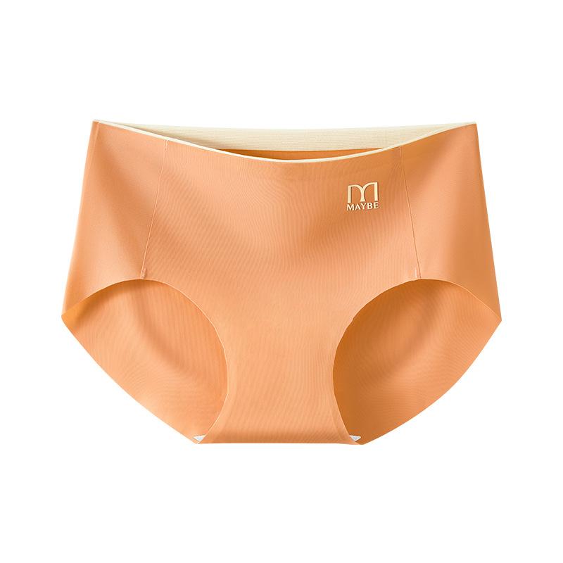 Traceless Panties Women's Underwear Antibacterial Crotch Breathable Mid-waist Sports Briefs