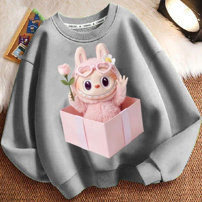 Children's Casual Round-neck Hoodie, Long-sleeved Loose Hoodie for Boys and Girls In Spring and Autumn