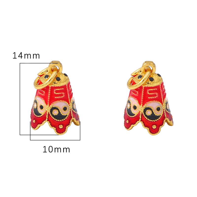 Эмалированная подвеска цвета песочного золота и меди с позолотой для рукоделия и изготовления украшений, 1 шт.