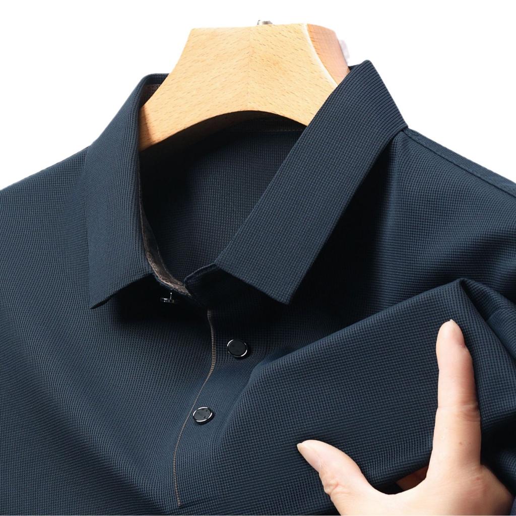 Футболка мужская с короткими рукавами, повседневная, однотонная, мужская, бесшовная, мастерски выполненная, высококачественная, с лацканами, поло