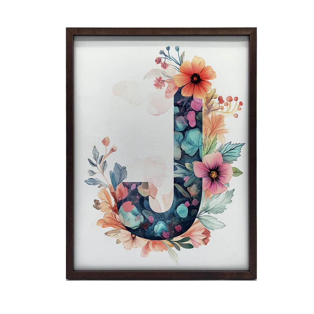 Plakat J W Kwiatach Plakat J W Kwiatach, 50X70 Cm, Rama Drewniana Ciemny Brąz, Papier Matowy 230 Gsm