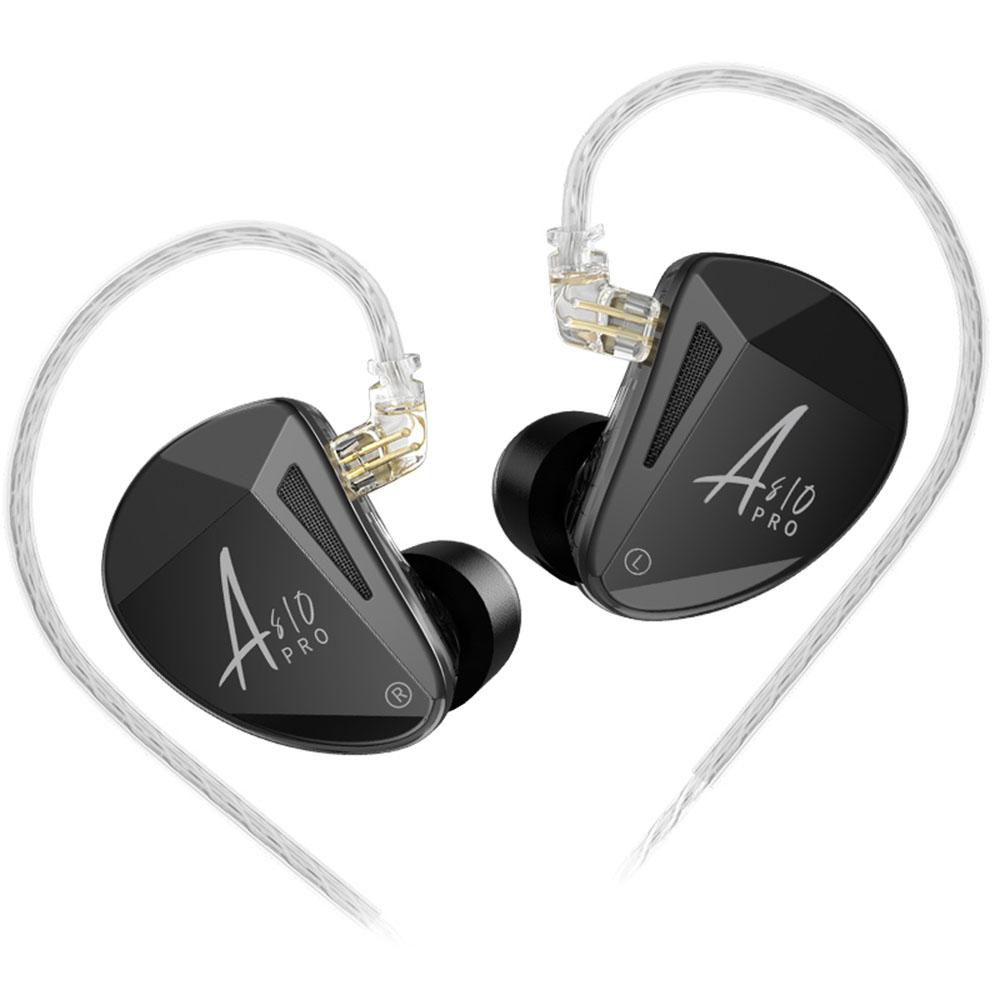 KZ AS10 Pro 5BA IEMs проводные Hi-Fi наушники-вкладыши стерео бас наушники мониторного уровня с микрофоном и посеребренным съемным кабелем.