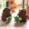 Capybara Stuffed Animal Keychain Pull String Wagging Tail Pp Cotton Plush Backpack Charm