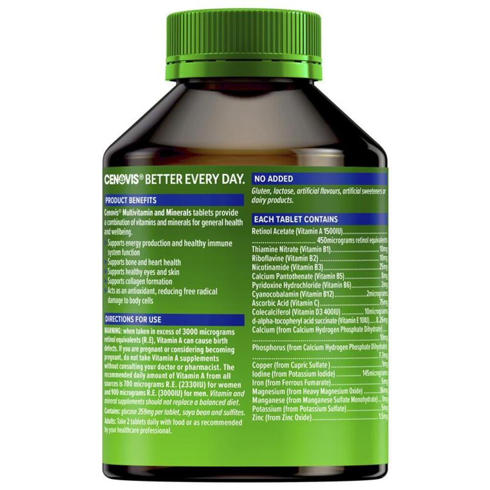CENOVIS Multivitamin & Minerals 200 Tablets 3ea