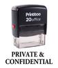 Printtoo Self Inking Rubber Stamp Office Stationary PRIVATE & CONFIDENTIAL Custom