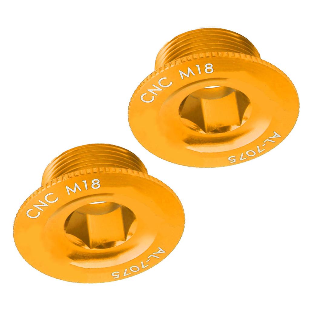 2pcs M18 Bicycle Crank Cover Screw Cap Dustproof Waterproof Aluminum Alloy Parts for Prowheel