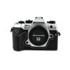 Palm Print PU Leather Camera Half Case For Olympus OM-5 Mark II OM5II Bottom Battery Opening Cover With Strap