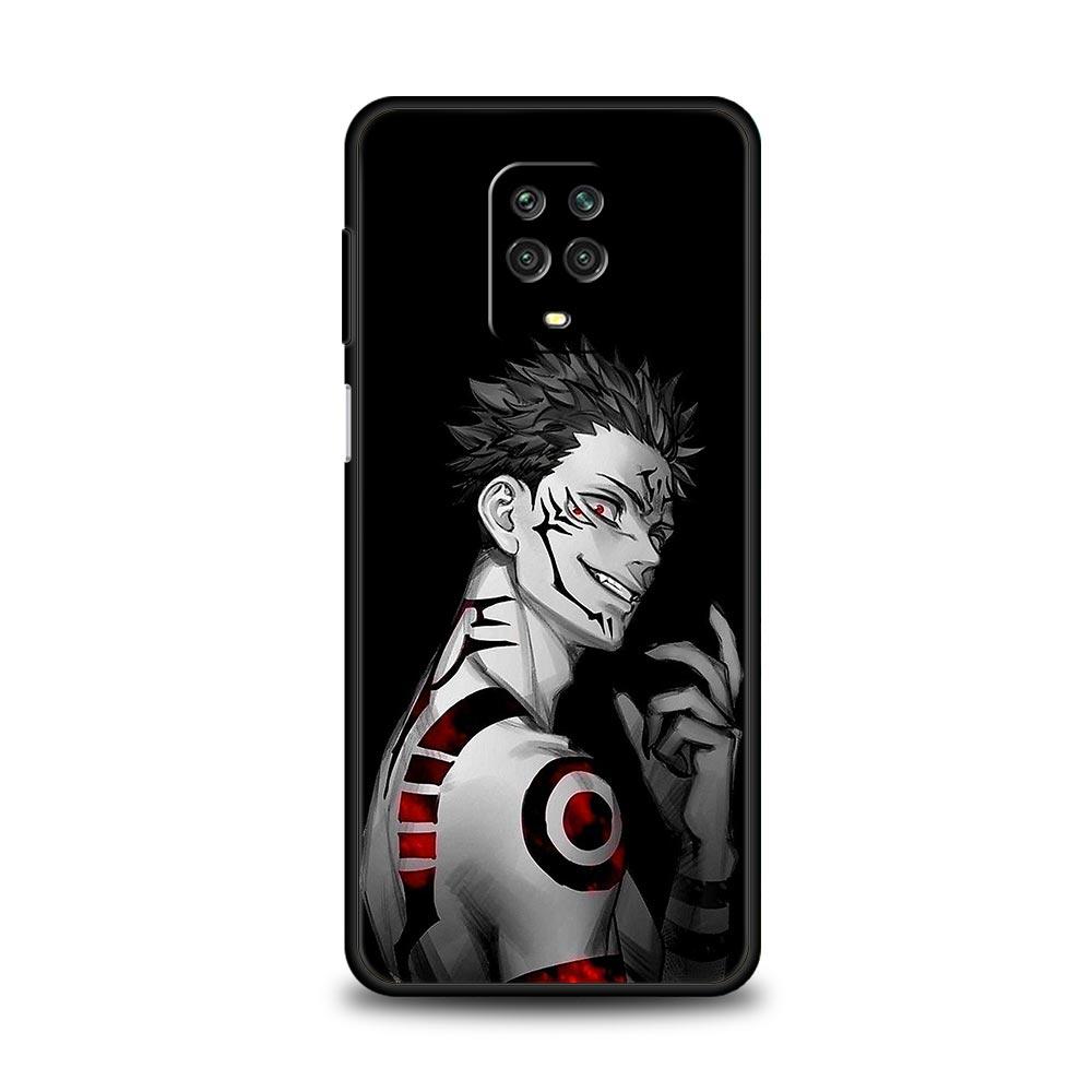Silicone Case For Xiaomi Redmi Note 10 11 9 8 Pro 9S 8T 9A 9C 9T K50 Soft TPU Back Phone Cover Coque Funda Jujutsu Kaisen Anime