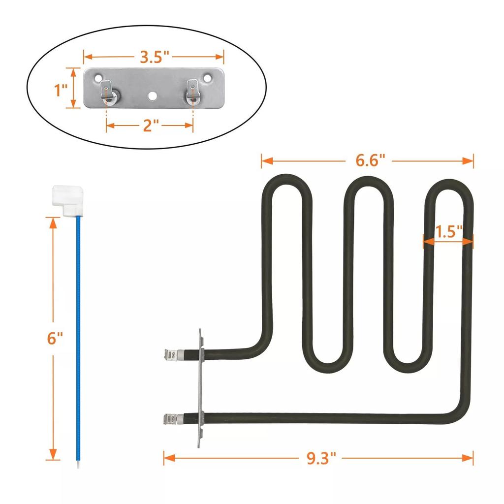 Masterbuilt 9907090039 Electric Smoker Heating Element B Shape 1200W