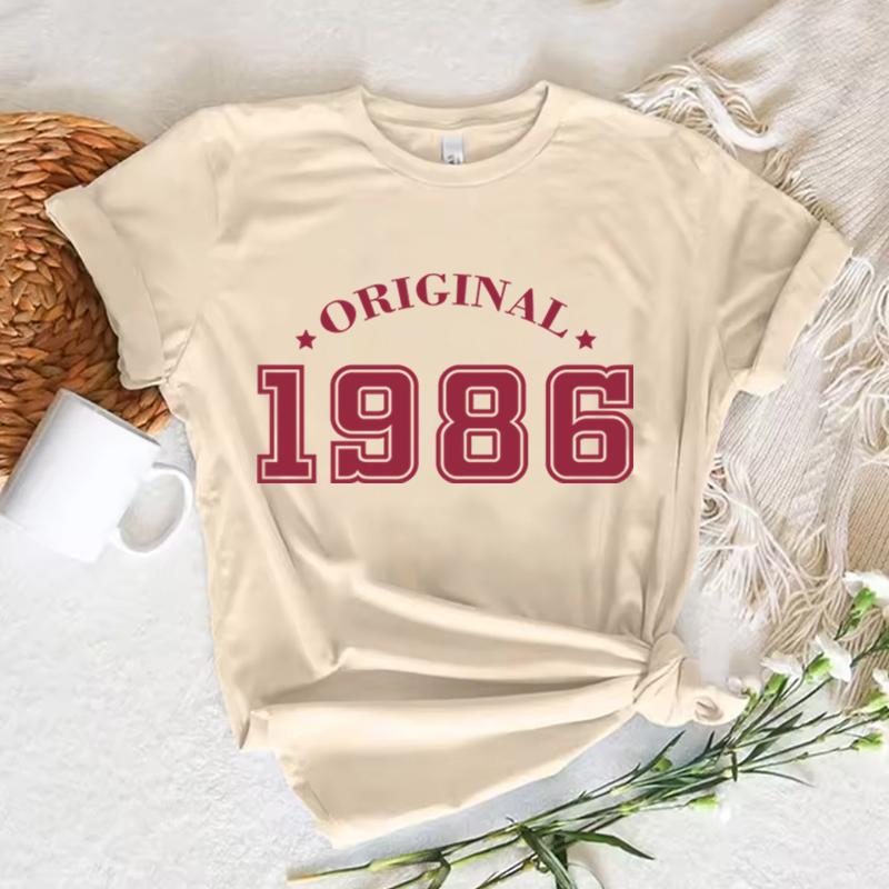 Оригинальная унисекс футболка 1986 года Винтажная футболка с принтом на день рождения 1986 года Унисекс Футболка на 40-летие Подарок на 40-летие для унисекс