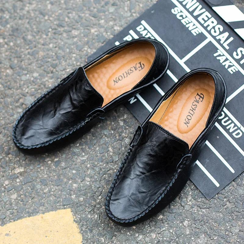 Casual Loafers for Men Shoes Brands Comfortable Man Shoes Sale Men's Social Shoe Italian Genuine Leather Loafers Footwear