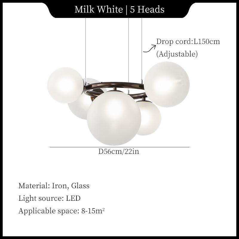 Post Mordern Circles Chandelier Magic Beans Hanging Lamp Creative Vintage Glass Lamp Dining Room Lights