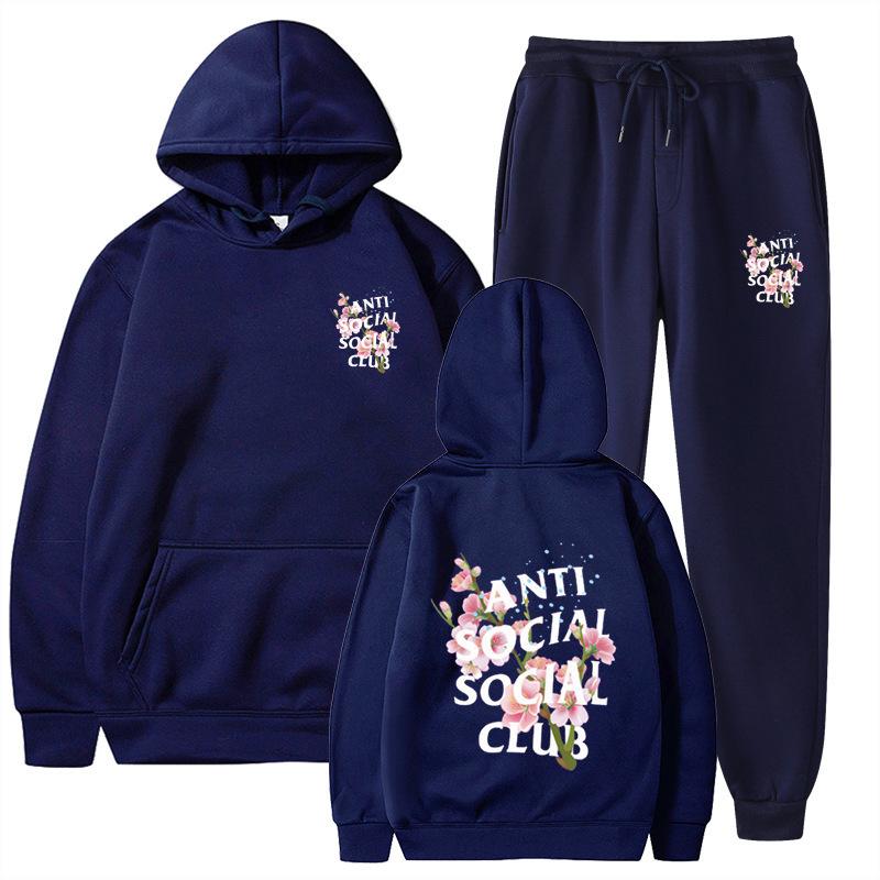 Брючные костюмы Толстовка с капюшоном Унисекс Костюм Мужской Женский Удобный Мягкий