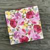 2 Packs Colorful Flower Paper Napkins Square Paper Towels Printed Tissue  Outdoor Gatherings