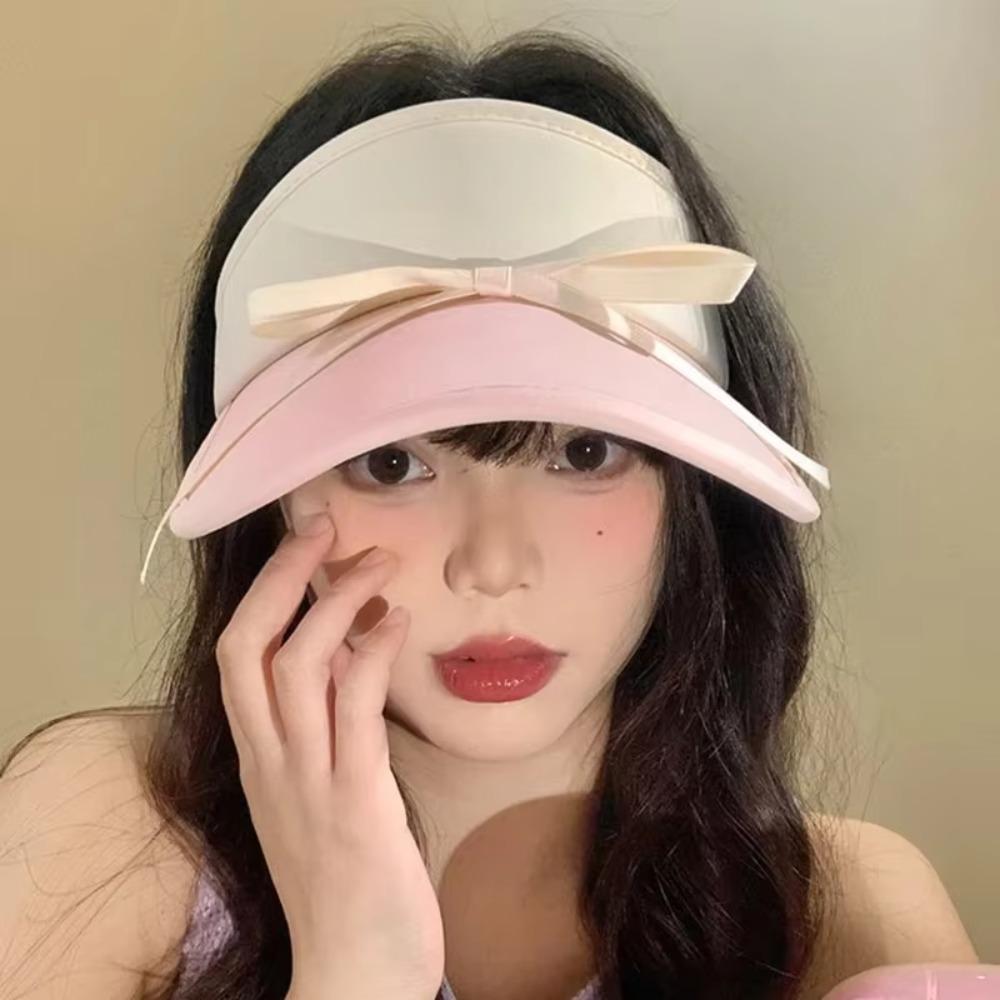 Bowknot Women Sun Hat Adjustable Sports Sun Hats Korean Style Visor Cap Summer