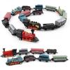 Alloy Pull-Back Retro Steam Train Model Toy for Kids, Freely Assembled