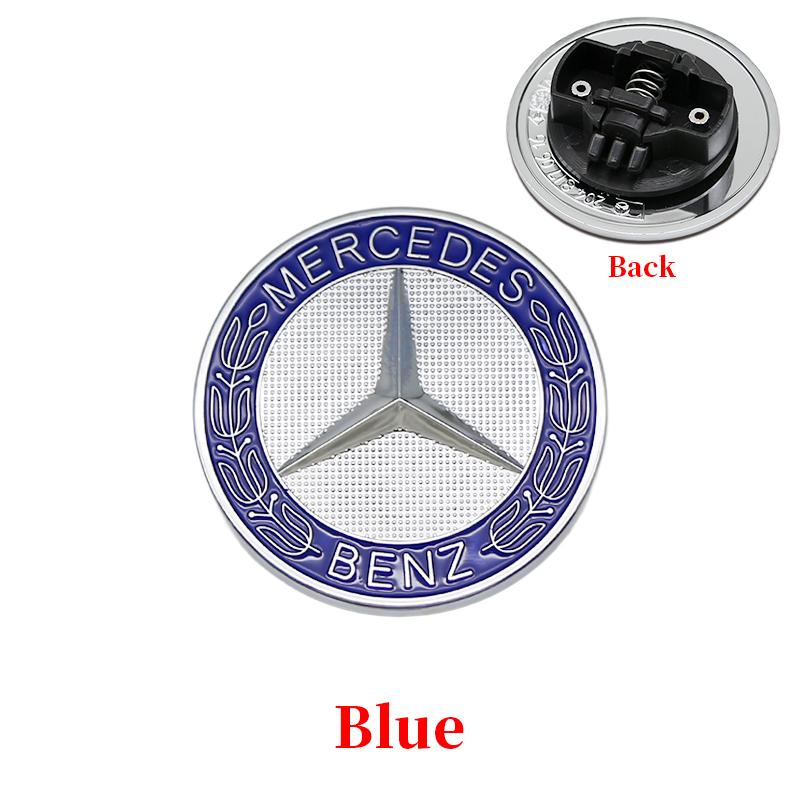 AAVX1 1pc 57mm ABS Car Front Hood Logo Emblem for Mercedes Benz AMG W204 W205 W212 W213 W177 W246 GLA GLC CLA Bonnet Badge Accessory