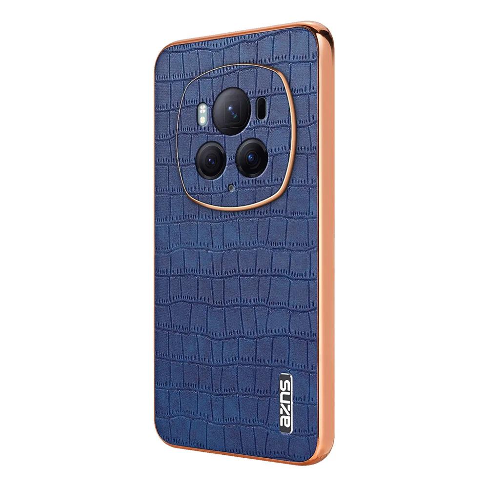 Роскошный защитный чехол из кожи с крокодиловым узором для телефона Honor Magic 6 Pro Magic 6, противоударный чехол с электроплитой и мягкой подушкой безопасности