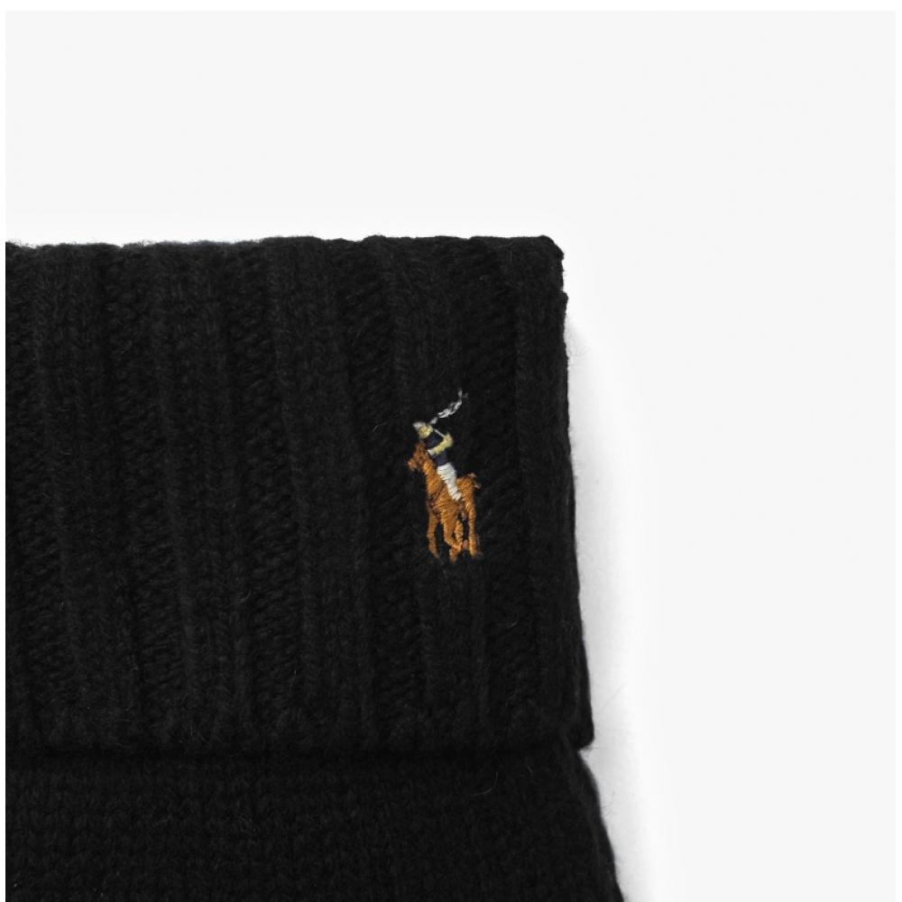 Polo Ralph Lauren Pc0494 002 Перчатки с кожаной нашивкой и сенсорным экраном