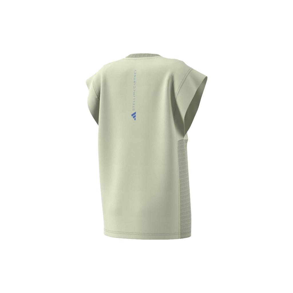 Adidas X Stella McCartney Collaboration, однотонный спортивный топ с буквенным принтом, женские топы Magical-Yellow-Green HS8817