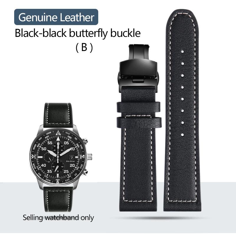 High Quality Cowhide Leather Watchband for Citizen CA0690 CA0695-17E CA4500 Bracelet Men's Steel Rubber Watch Strap 20mm 22mm