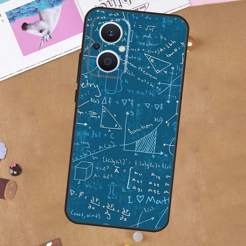 Символы Математика Наука Физика Формулы Для OPPO Reno 7 8 Lite 10 11 12 13 14 Pro 8T 11F 12F 13F 14F OPPO Find X8 X5 X6 X9 Pro Чехол