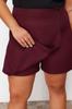 Женский стиль, большие размеры, бордовые красные однотонные шорты, юбка, тканая юбка больших размеров Finike