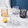 280ml/9.6oz Luxury Whiskey Glass High End Cocktail Glass Multi Colored Wine Glasses Party Bar Creative Irregular Twist Glass Cup