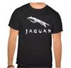Логотип автомобиля Jaguar фото пальцем. ЧЕРНАЯ ФУТБОЛКА -871-