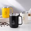 Double-Wall Insulated Coffee Mug Anti Scalding Water Cup For Cold & Hot Drinks 304 Stainless Steel Tea Milk Coffee Cup