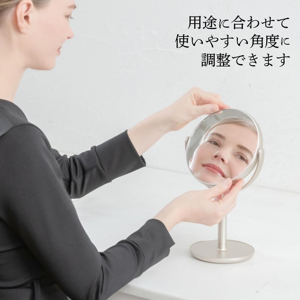 Зеркало HORIUCHI Двустороннее настольное зеркало с 7-кратным увеличением для детального рассмотрения, зеркало для макияжа, идеальный подарок на День уважения к старшим или М
