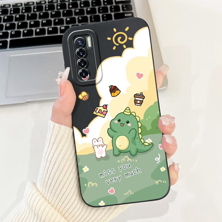 Для Tecno Camon 17 17P 17 Pro Чехол Мягкий Силикон Капа Готический Стиль Мультяшный Панда Цветок Задняя Крышка Для CG6 CG6j CG8 CG8h CG7