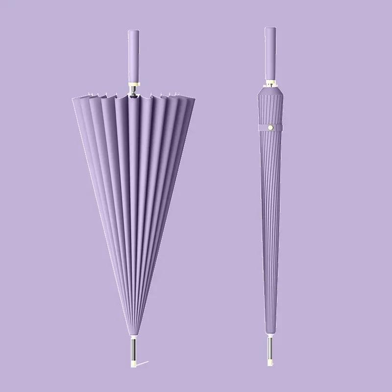 24 Bones автоматический открывающийся и закрывающийся зонт с прямой ручкой и длинной ручкой деловой мужской подарочный зонт