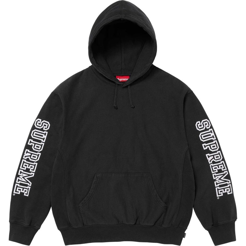 Supreme Худи с рукавами в стиле колледжа FW24 WEEK5 логотип Унисекс SUP-FW24-108