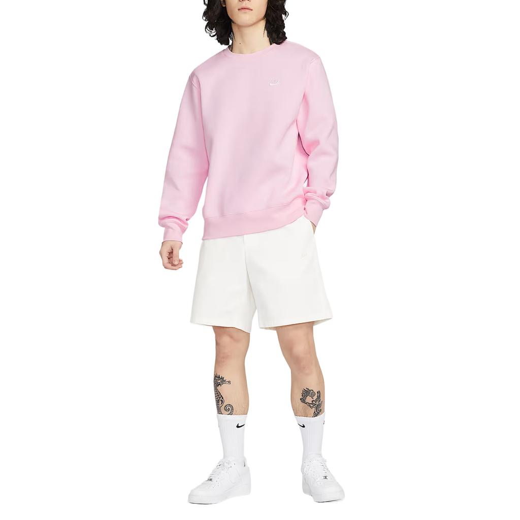 Nike Клубная мягкая удобная флисовая толстовка с круглым вырезом Мужские топы FN3887-663