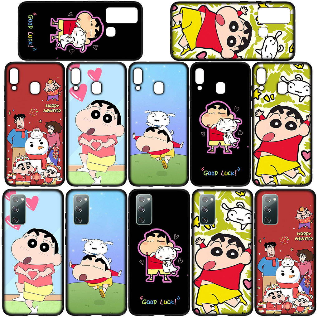Для iPhone 16 15 Xiaomi Redmi Note 14 13 12 11 Pro Max X 8 16e Samsung Galaxy S25 S24 S23 Moto OPPO Huawei забавный чехол для телефона Crayon Shin Chan Shinchan