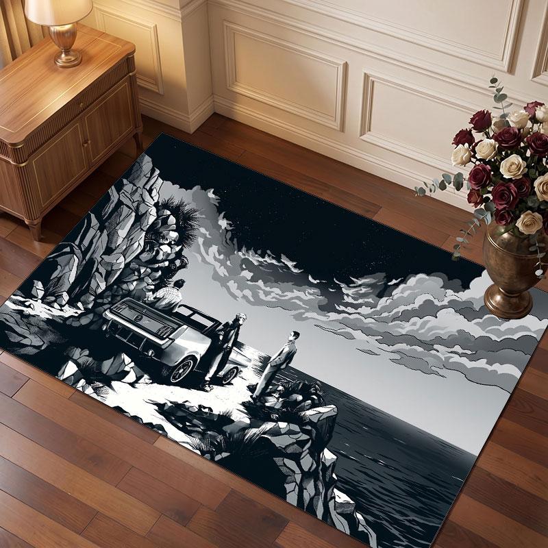 Die drei Fragezeichen Rug Soft Thick Non Slip Floor Carpet for Bedroom Living Room Home Decor