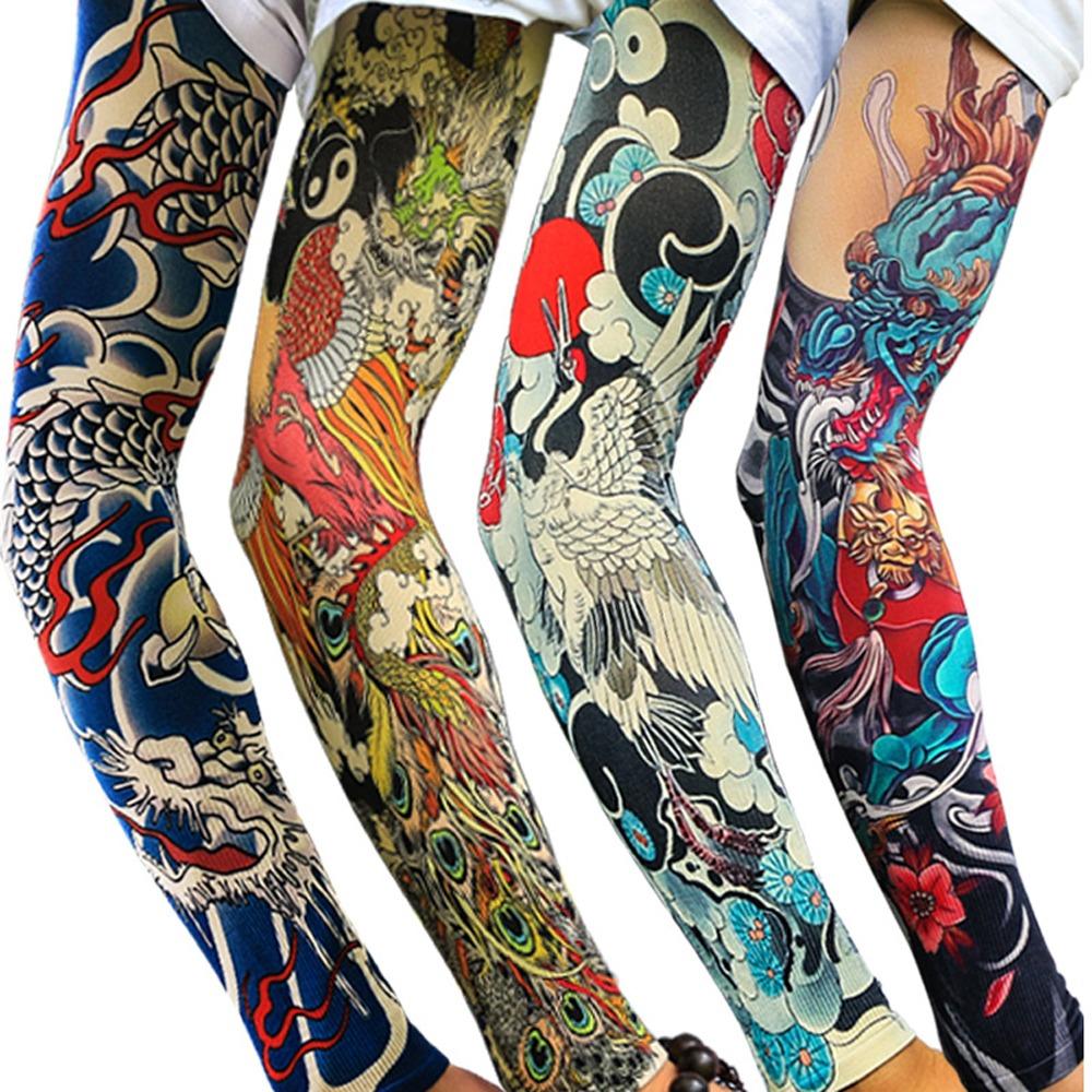 Цветочный узор на рукаве для мужчин солнцезащитный чехол дышащий солнцезащитный чехол для мужчин/женщин