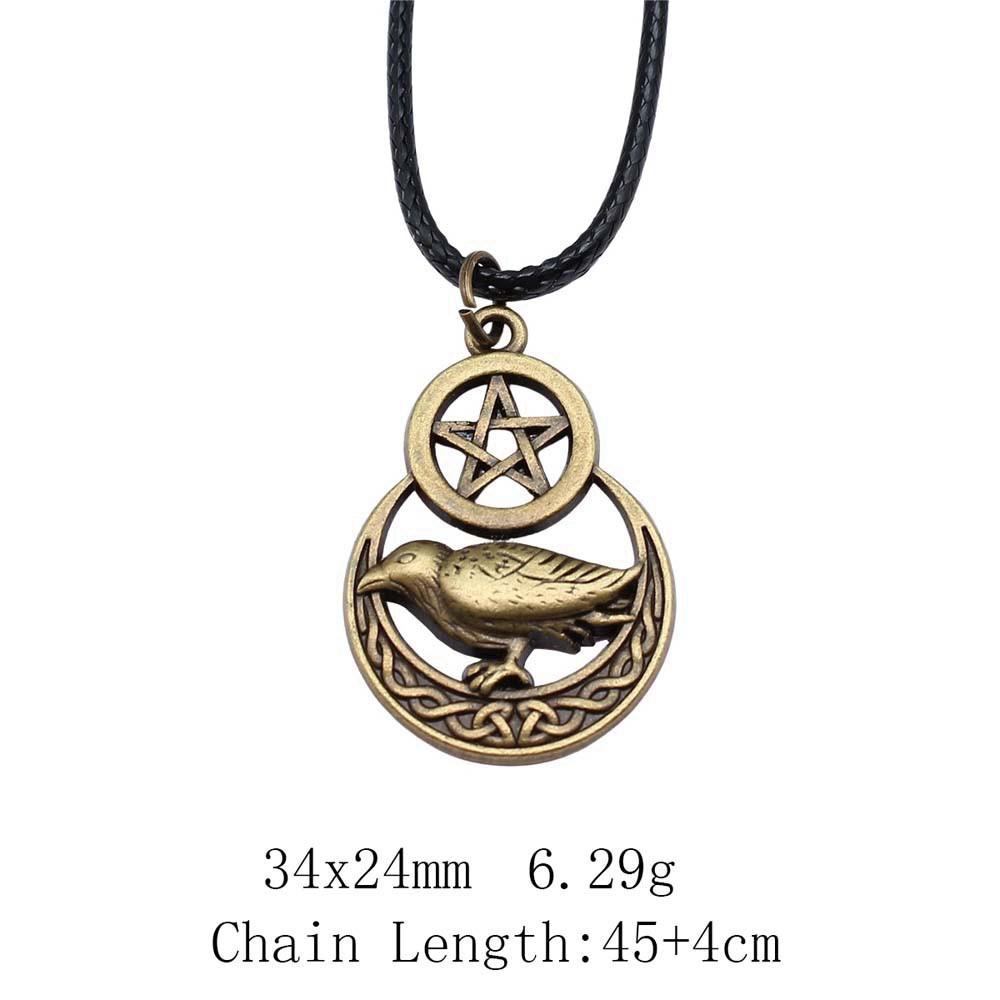Birthday Gifts Choker Sun Moon Pentagram Necklace Leather Chain 45cm Art Supplies Neck Pendants