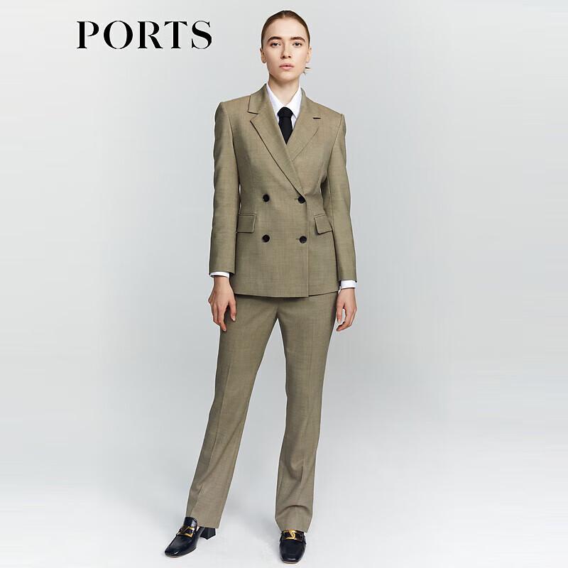Ports Женские зеленые брюки с вышивкой (смешанный цвет)