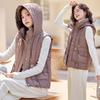 New Autumn and Winter Women's Fashionable Down Cotton Vest Vest Vest Loose and Versatile Outer Wear Cotton Vest
