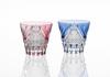 Kagami Crystal Pair of Cold Sake Red and (Kagami) Cups, Blue, 140ml, TPS615-2950-AB