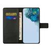 For Samsung Galaxy S25 FE Case PU Leather Wallet Phone Cover Litchi Texture,Black