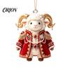 Прозрачный красный подвесной ornament 2027 Новый год Овца Ornament, 2D Акриловый Рождественская елка Pendant Зимние Праздничные Ornaments со Шнурком, Китайский Зодиак