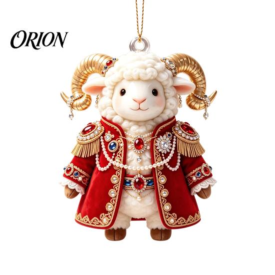 Прозрачный красный подвесной ornament 2027 Новый год Овца Ornament, 2D Акриловый Рождественская елка Pendant Зимние Праздничные Ornaments со Шнурком, Китайский Зодиак