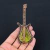 Натуральный зеленый опал, драгоценный камень, медная проволока ручной работы, подвеска для гитары 4,53 d9a83